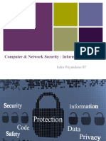 Computer & Network Security: Information Security: Indra Priyandono ST