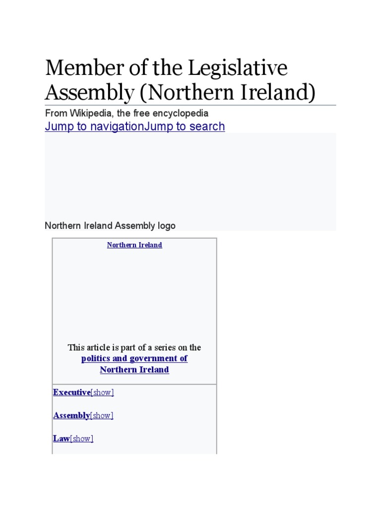 Northern Ireland Assembly PDF Politics Of The United Kingdom