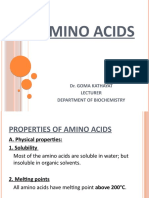 Amino Acids: Dr. Goma Kathayat Lecturer Department of Biochemistry