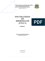 FOUNDATIONS OF SHORTHAND