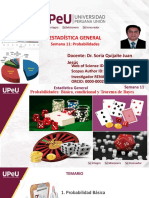 SEMANA 11 ESTADÍSTICA GENERAL UPEU Probabilidad