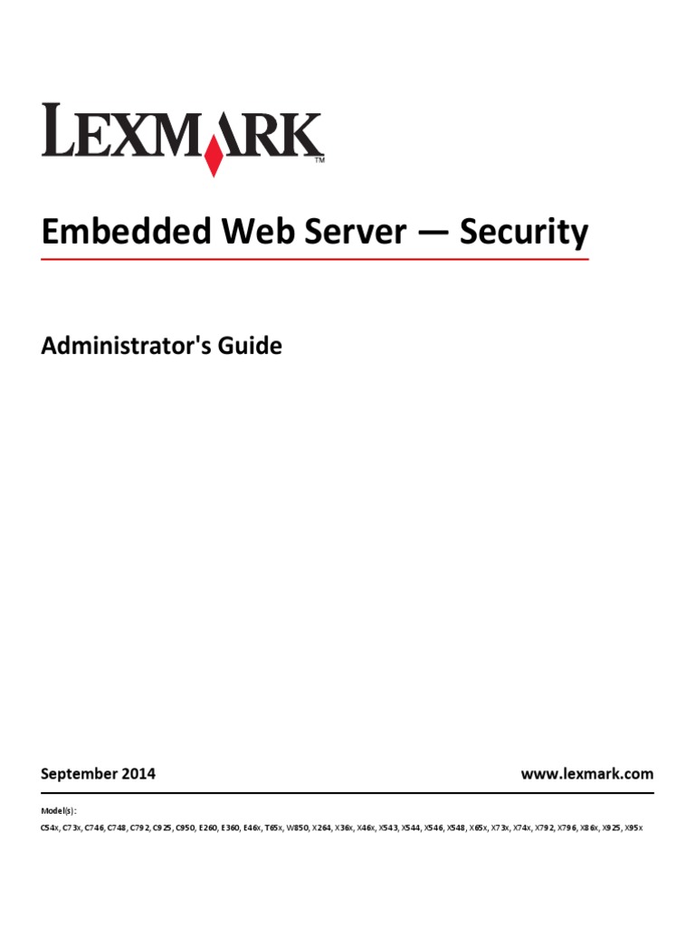 Embedded Web Server - Security: Administrator's Guide | PDF | Active ...