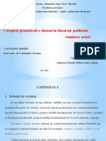 Categoria Gramaticală A Diatezei În Discursul Publicistic - Power Point Românesc