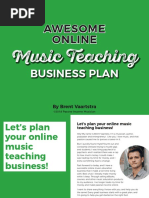 Awesome Online Music Teaching Business Plan PDF