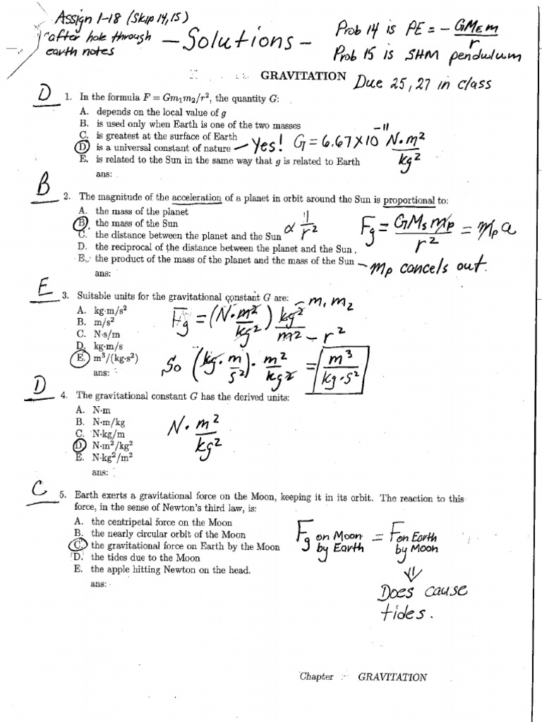 Ch15 Gravity Mc Halliday And Resnick Solutions Pdf