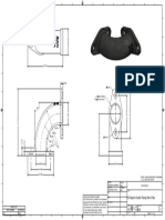 90 Degree Double Flange Bend Pipe - 2D Technical Drawing - 1.7