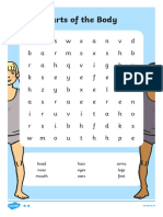 Word Search Body Parts