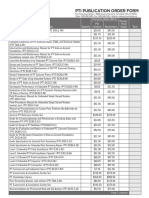 Pti Publication Order Form: Unit Price, Dollars ($U.S.) Format, Print/ Digital Total PTI Members Nonmembers