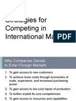 Strategies For Competing in International Markets