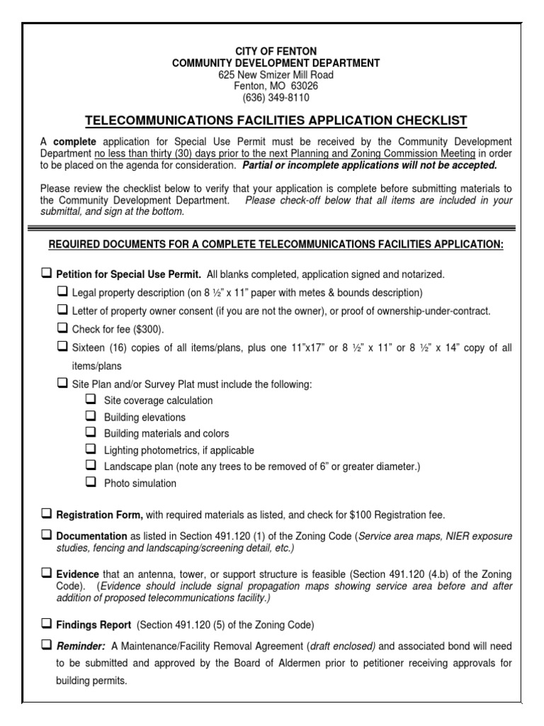 Telecommunication Sup Application Packet - 201901241547151015 | PDF ...