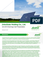 JinkoSolar Q4 2016 Earnings Call Highlights Cost Cuts and 2017 Outlook