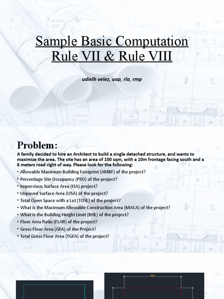 Sample Basic Computation - Rule 7&8 | Download Free PDF | Architectural ...