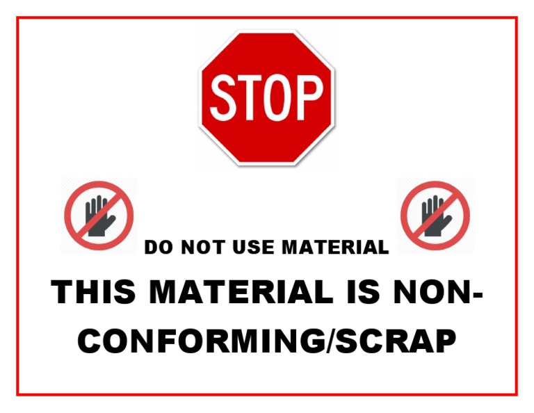 Non-Conforming Material Guidelines | PDF