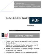 Lecture 9: Activity Based Costing