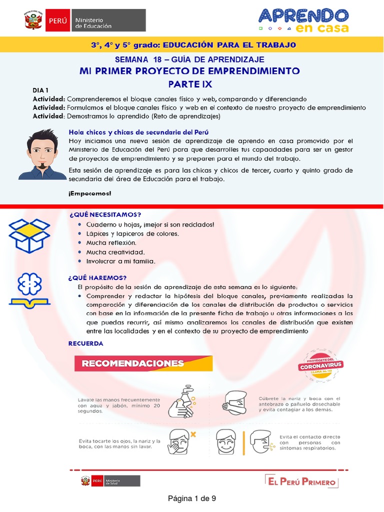 Semana 18 - 3°, 4° y 5° EPT - Guías de Aprendizaje - Mi Primer Proyecto ...