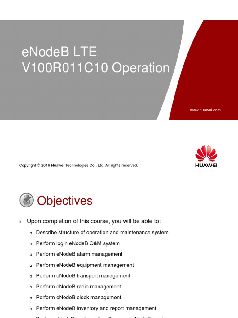 13.eNodeB LTE V100R011C10 Operation | PDF | Internet Protocols ...