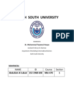 North South University: Name ID Course Section