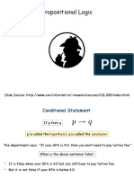 Propositional Logic: Slide Source: HTTP://WWW - Cse.iitd - Ernet.in/ naveen/courses/CSL105/index - HTML