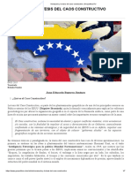 Venezuela y La Tesis Del Caos Constructivo