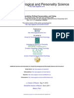 Social Psychological and Personality Science: Disgust Sensitivity, Political Conservatism, and Voting