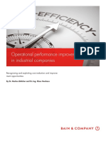 Operational Performance Improvement in Industrial Companies