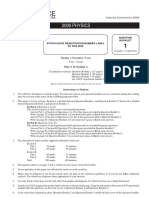 2009 Physics Exam Paper