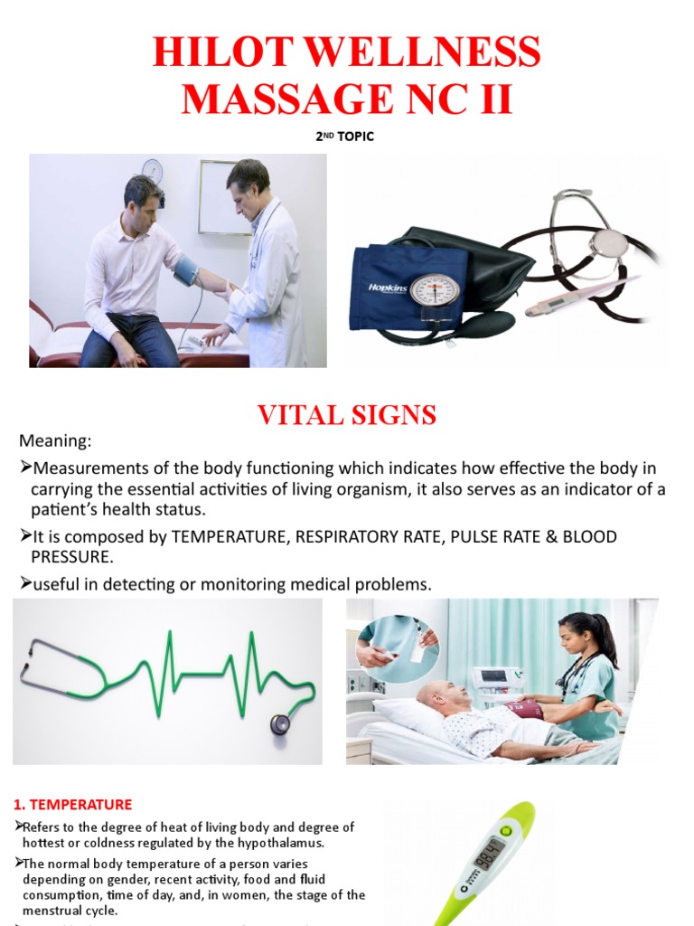Vital Signs in Hilot Wellness Massage | PDF | Diastole | Blood Pressure