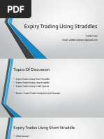 Expiry Trading Using Straddles