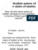 The Particulate Nature of The Three States of Matter
