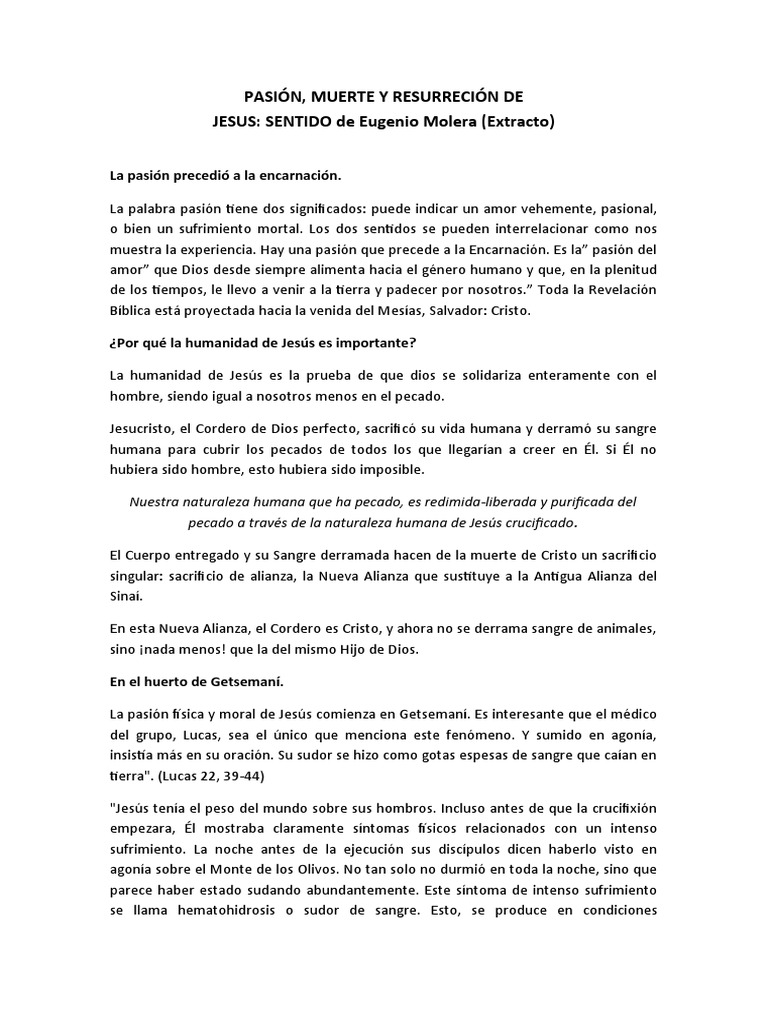 Pasión, Muerte y Resurrección de Jesús | PDF | La resurrección de Jesús ...