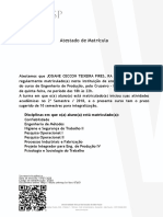 Atestado de Matrícula Com Disciplinas PDF