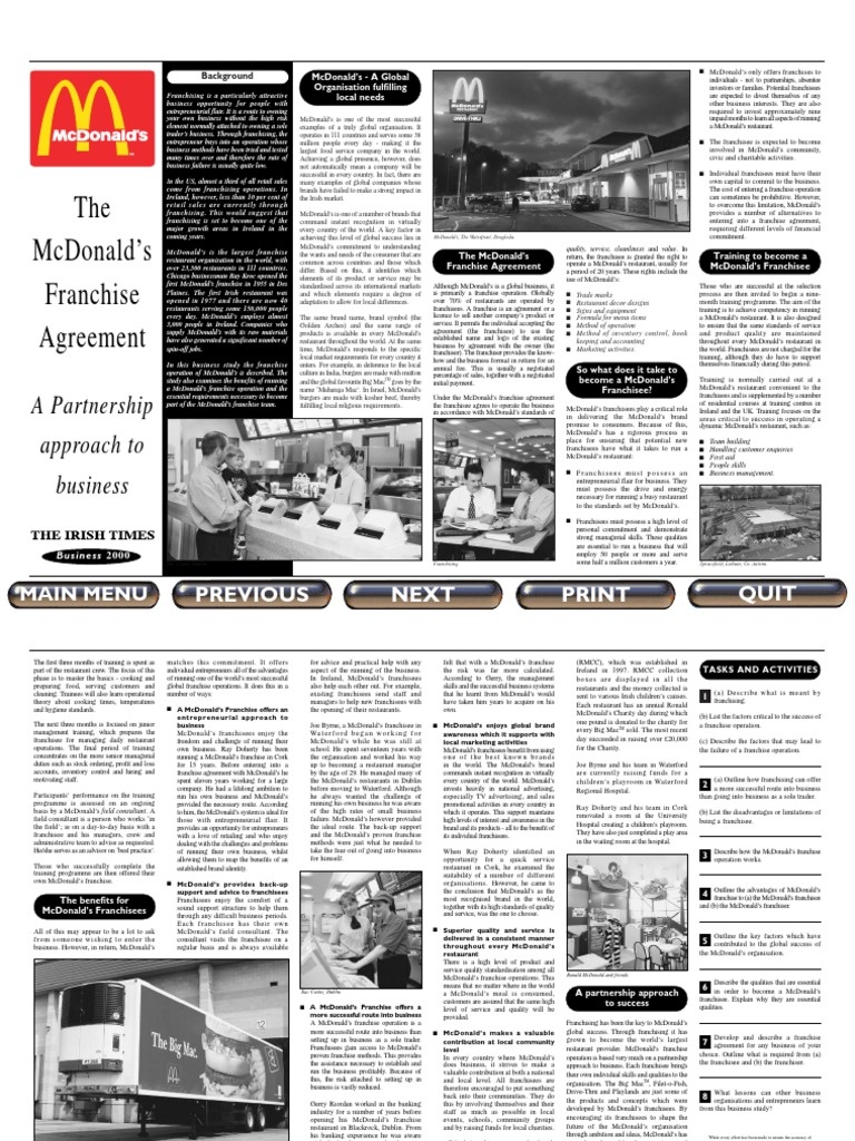 Mcdonalds 2nd Ed PDF | PDF | Franchising | Mc Donald's