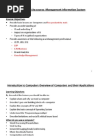 Welcome To The Course - Management Information System