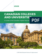 Canadian Colleges and Universities:: A Guide To The Canadian Higher Education System