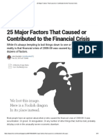 Factors That Contributed To The Financial Crisis