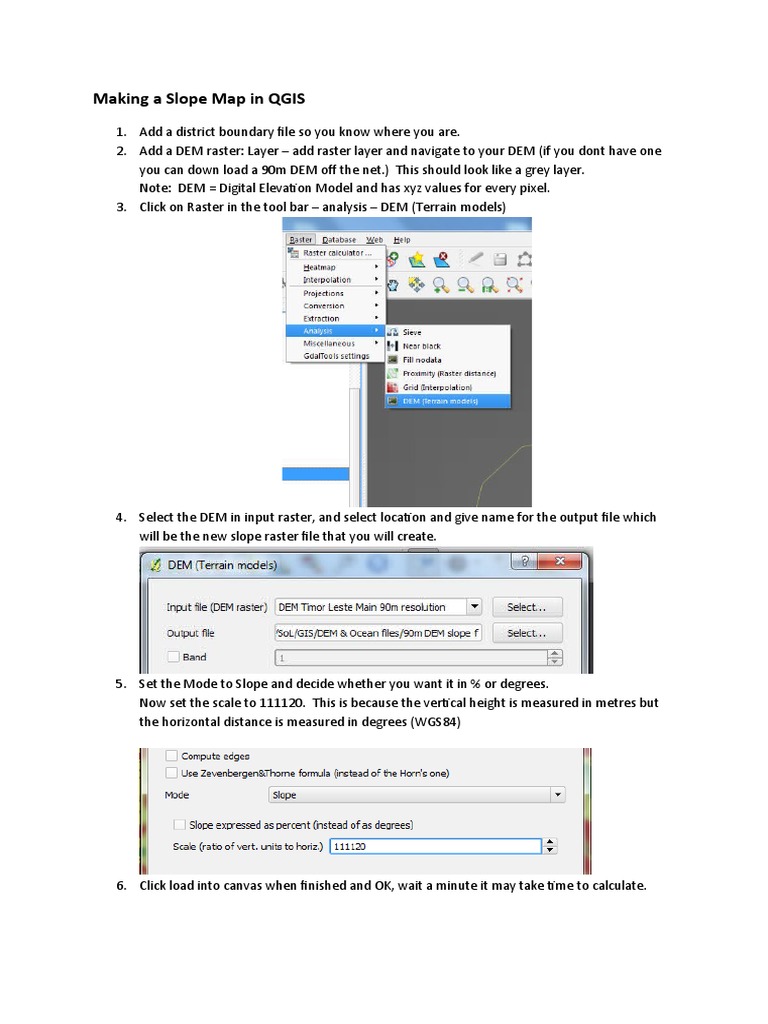 Creating Slope Maps in QGIS | PDF | Teaching Methods & Materials ...
