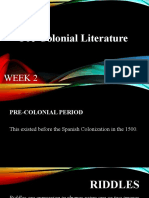 Pre-Colonial Literature: Week 2