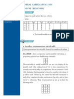 Lesson 10: General Mathematics Logic (Logical Operators)