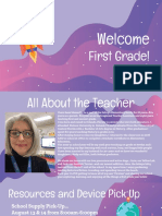Welcome: First Grade!
