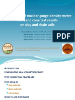 Comparison of Nuclear Gauge Density-Meter and Sand Cone Test Results On Clay and Shale Soils