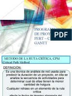 Programación de Proyectos Pert - CPM - Gantt