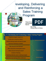 Developing, Delivering and Reinforcing A Sales Training Program