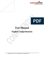 Test Manual: English Comprehension
