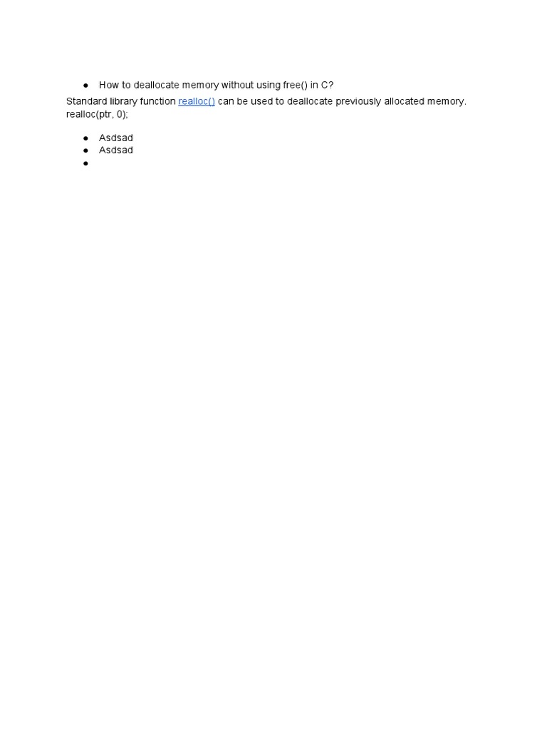 Dynamic Memory Allocation | PDF