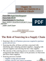 Chapter 14 - Sourcing Decisions in A Supply Chain