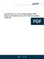 Ventilador de Techo LED Elegant PRO Blanco Ultrasilencioso CCT Seleccionable 35W DC PDF