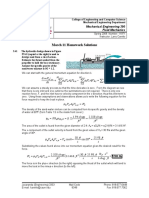 March 11 Homework Solutions: Mechanical Engineering 390 Fluid Mechanics