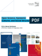 Cultures, and Social Structures Open Science, Epistemic: PD Dr. Werner Reichmann