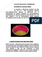 5 Medios de Cultivo Selectivo y Diferencial