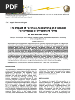 The Impact of Forensic Accounting On Financial Performance of Investment Firms